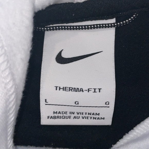 White and Black Bike Sweatshirt Hoodie Youth Large Boys - Picture 2 of 2